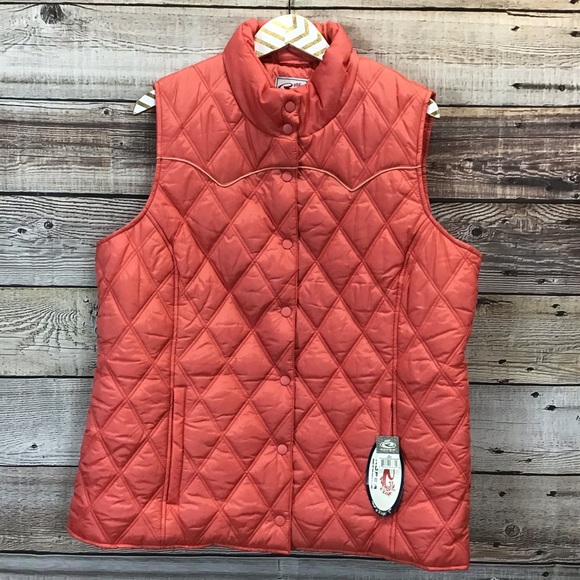 Roper Jackets & Blazers - Roper XL Puffer Vest Coral NWT